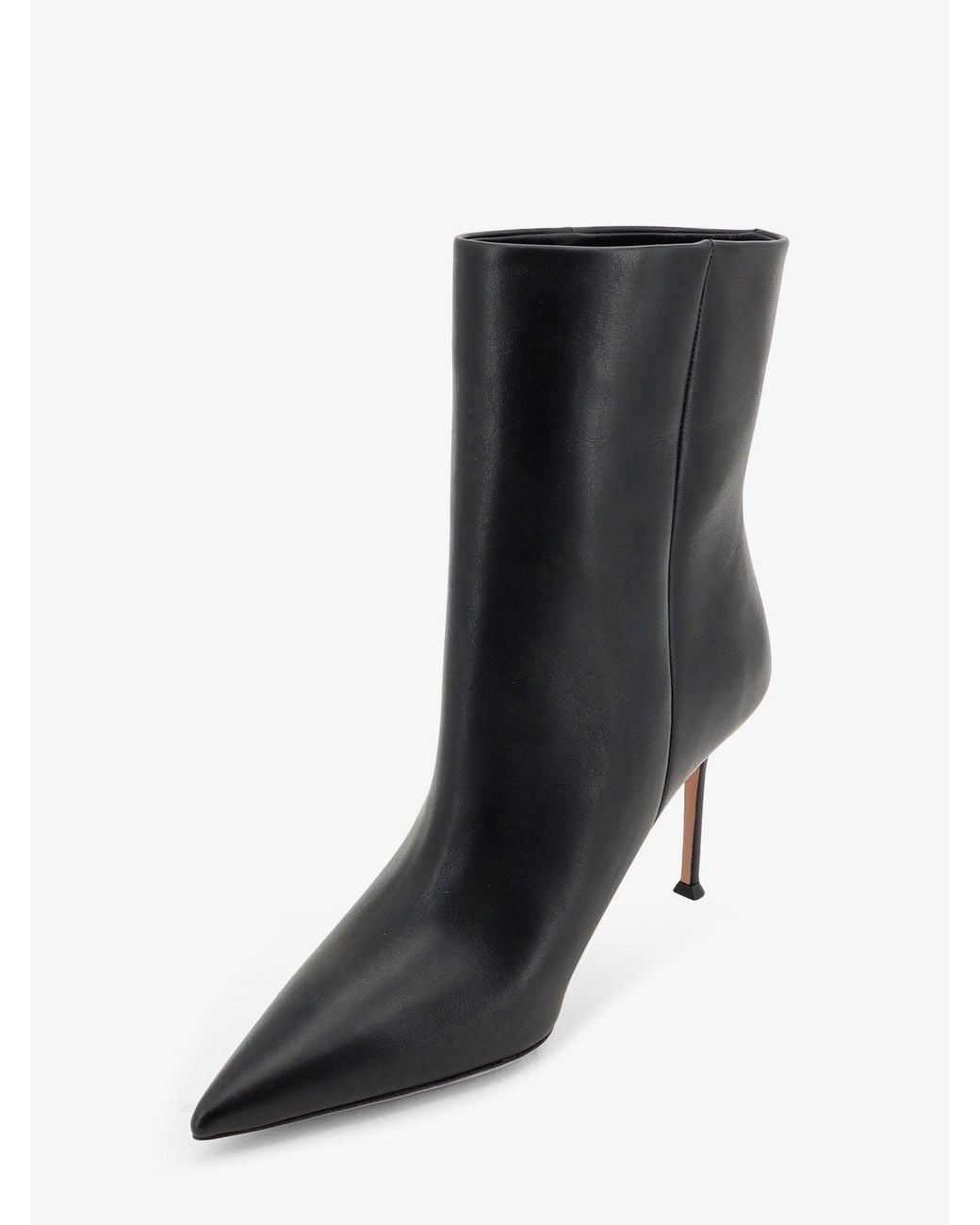 Aquazzura Black Harper Leather Ankle Boots