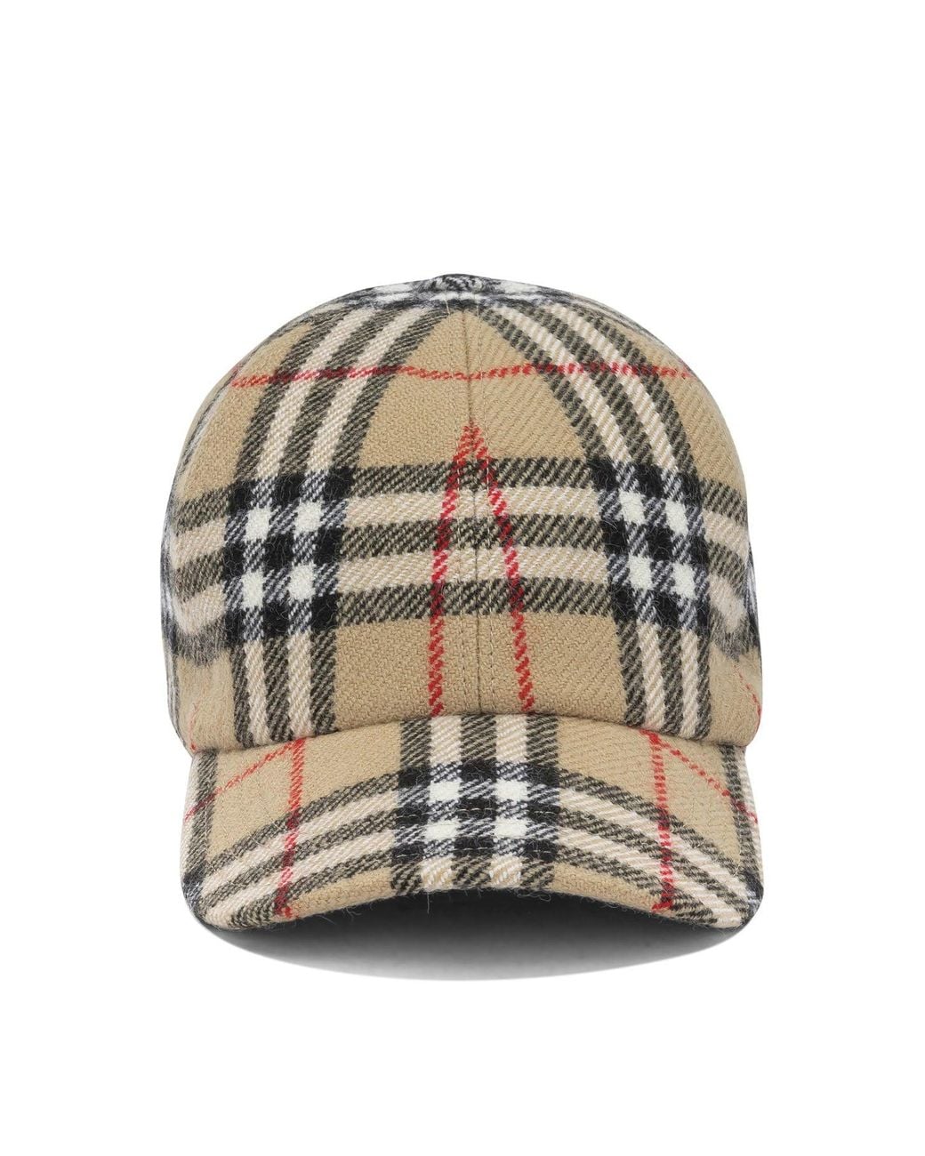 Burberry Gray "Check" Baseball Cap for men