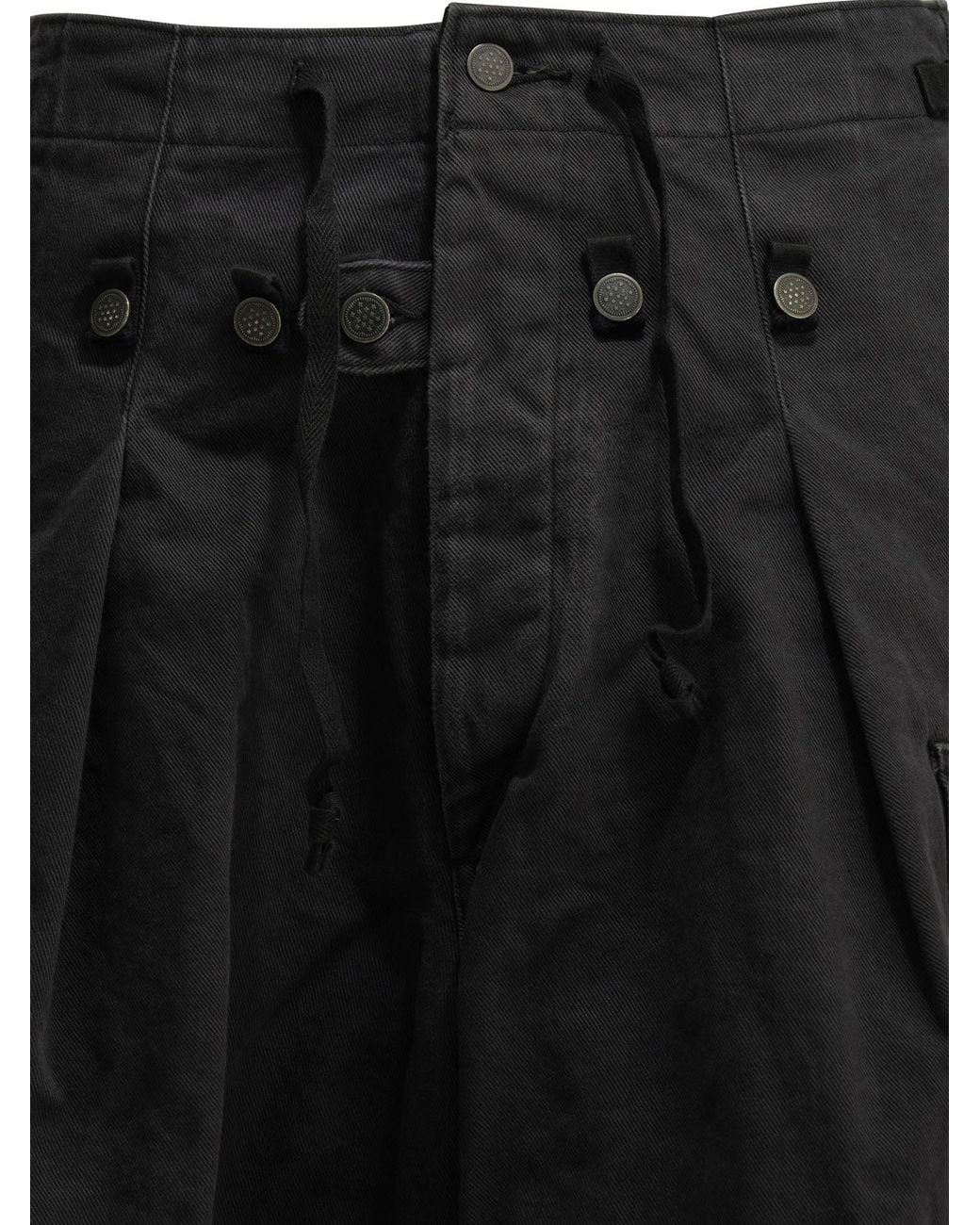 Kapital Black Rip Stop Jumbo Cargo Pants for men
