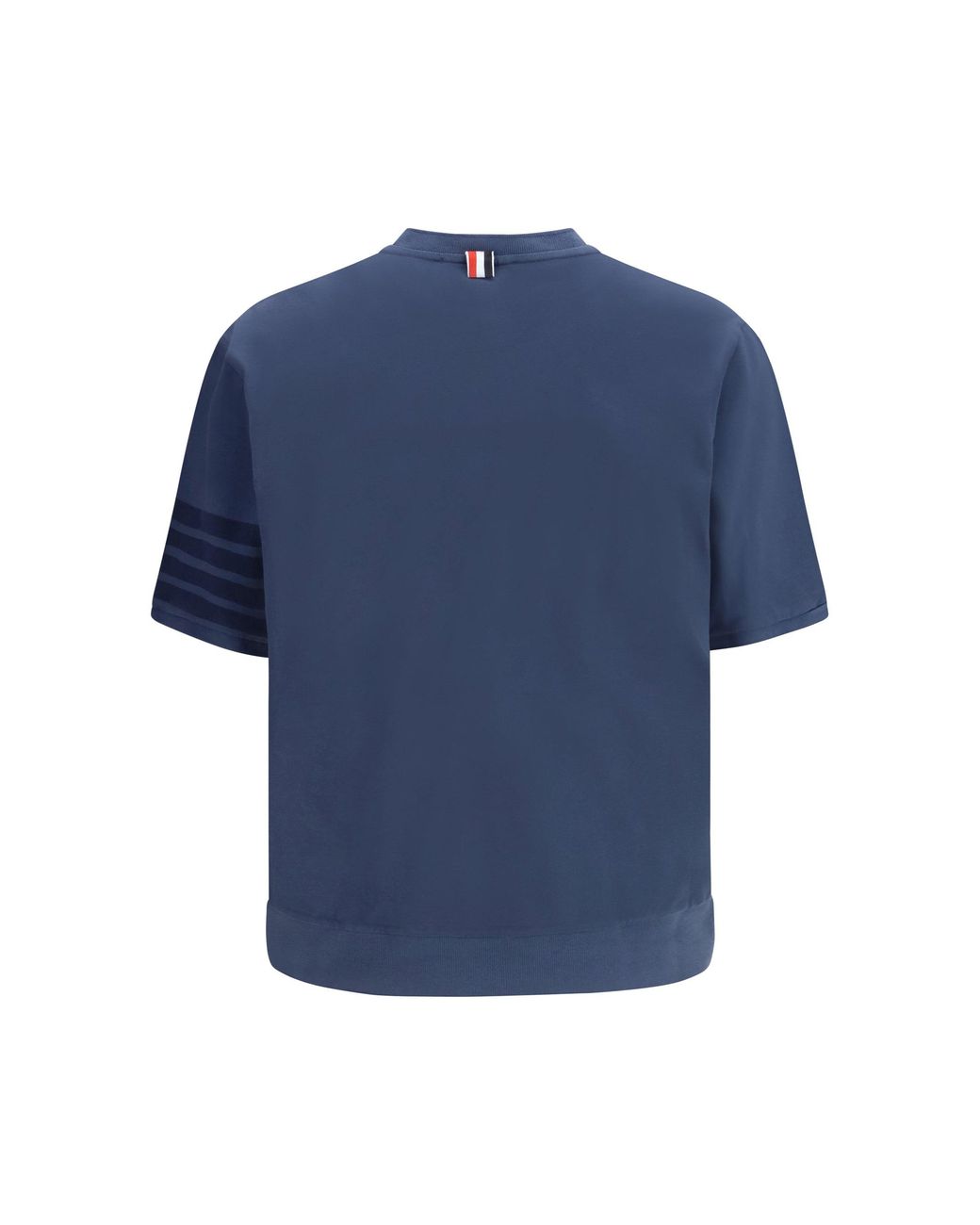 Thom Browne Blue 4-Bar Cotton Jersey T-Shirt for men