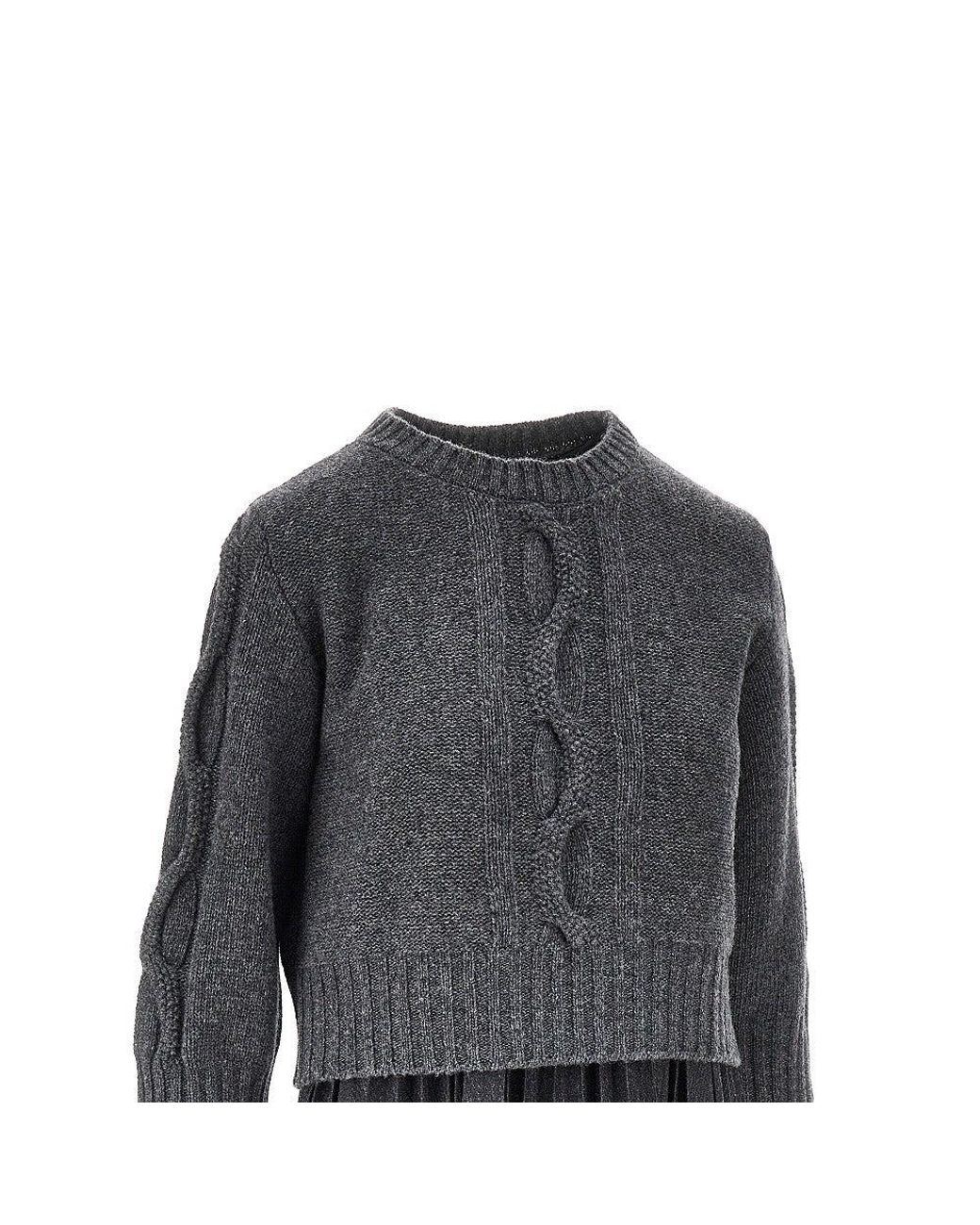 Weekend by Maxmara Black Midi Dress With Sweater