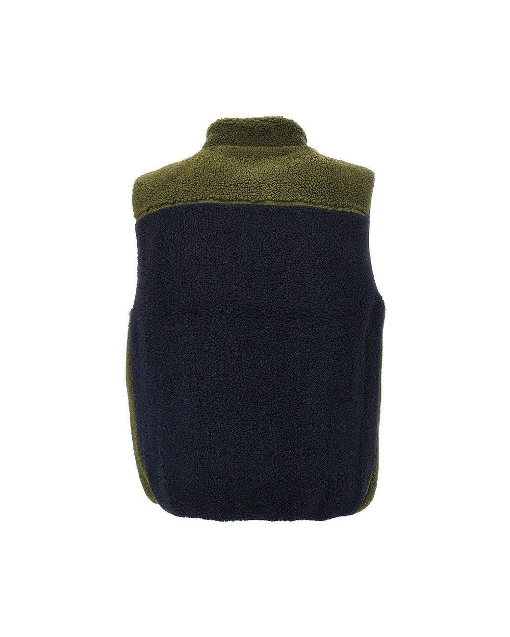 Mauna Kea Green Color-Block Sherpa Vest for men