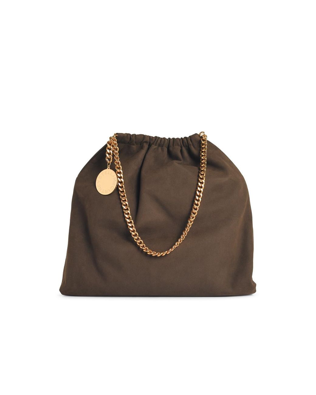 Stella McCartney Brown 'Falabella' 'Alter Suede Moka' Drawstring Shoulder Bag