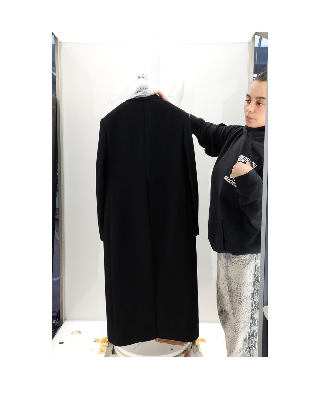 Céline Black Tailored Coat Wool (Ovis Aries)