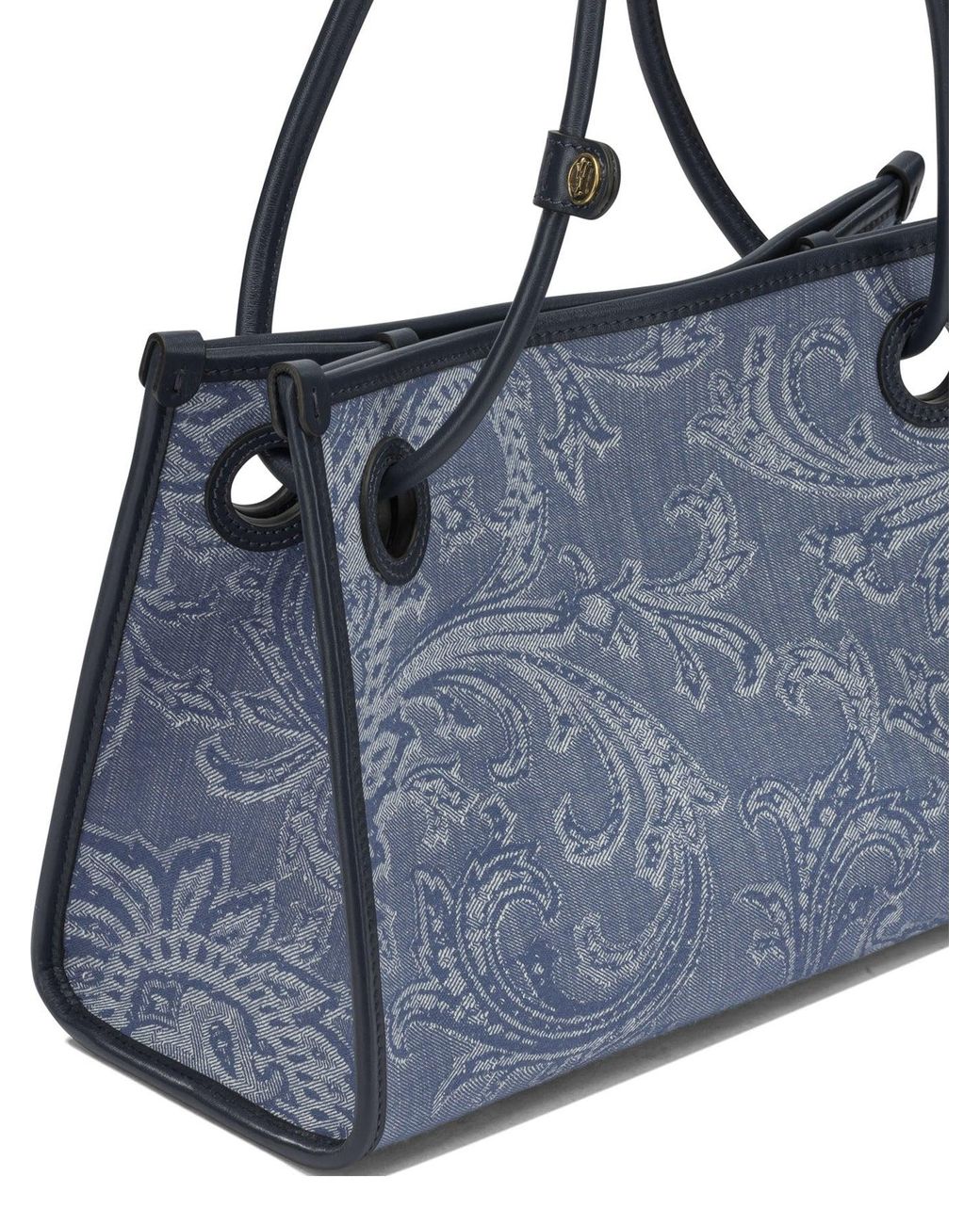 Etro Blue "Shopping Eyes" Medium Shoulder Bag
