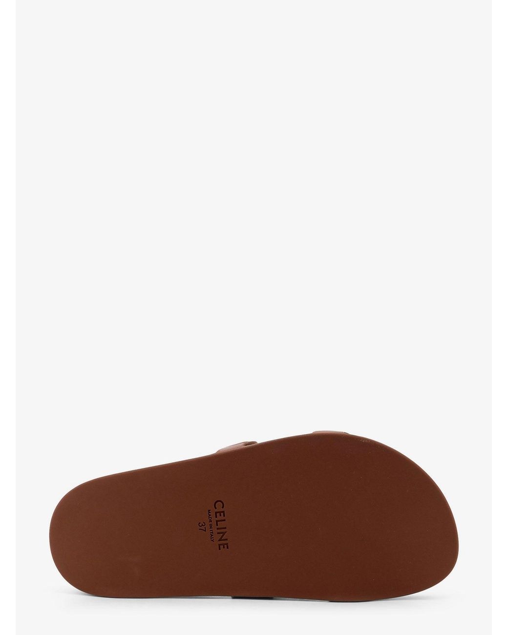 Céline Brown Triomphe Leather Sandals