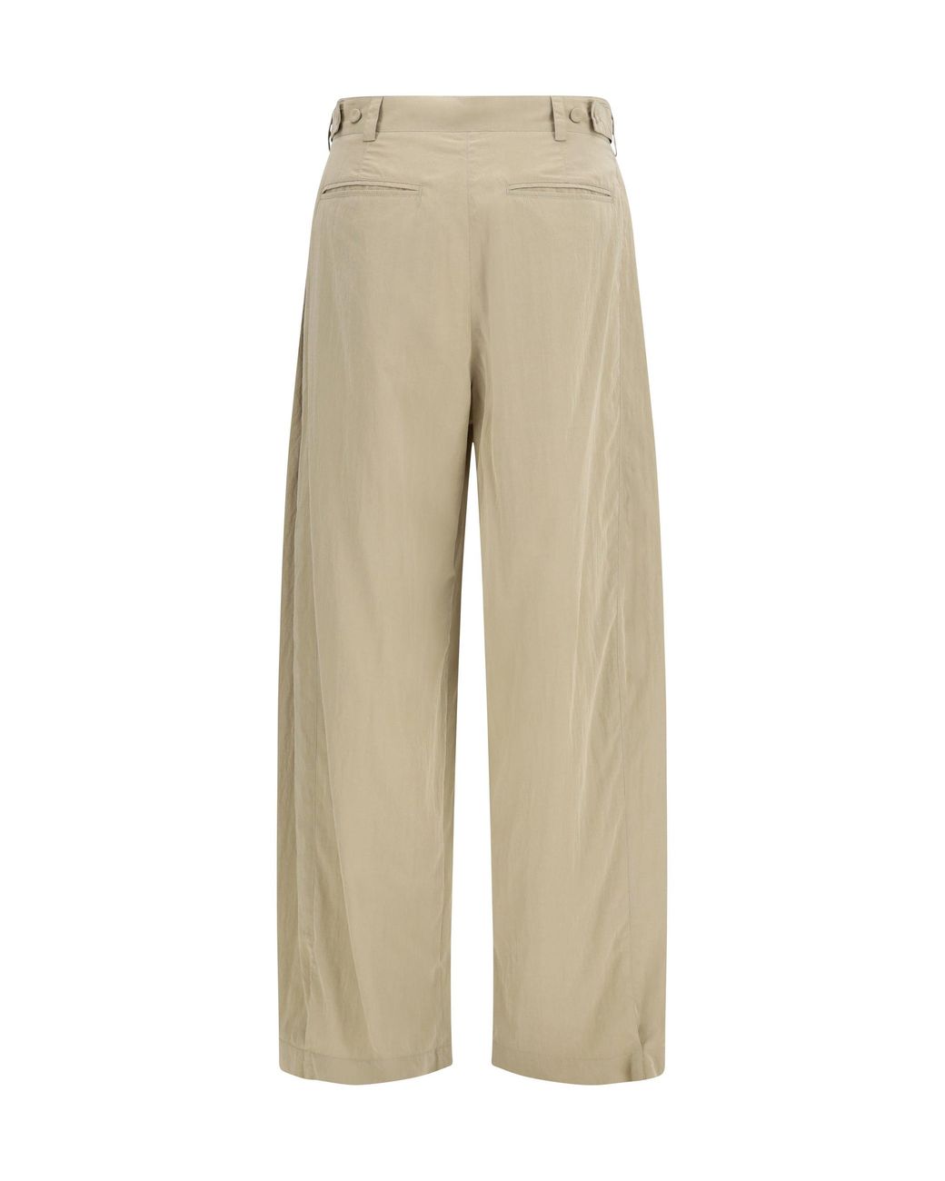 The Row Natural Iven Silk And Nylon Pants