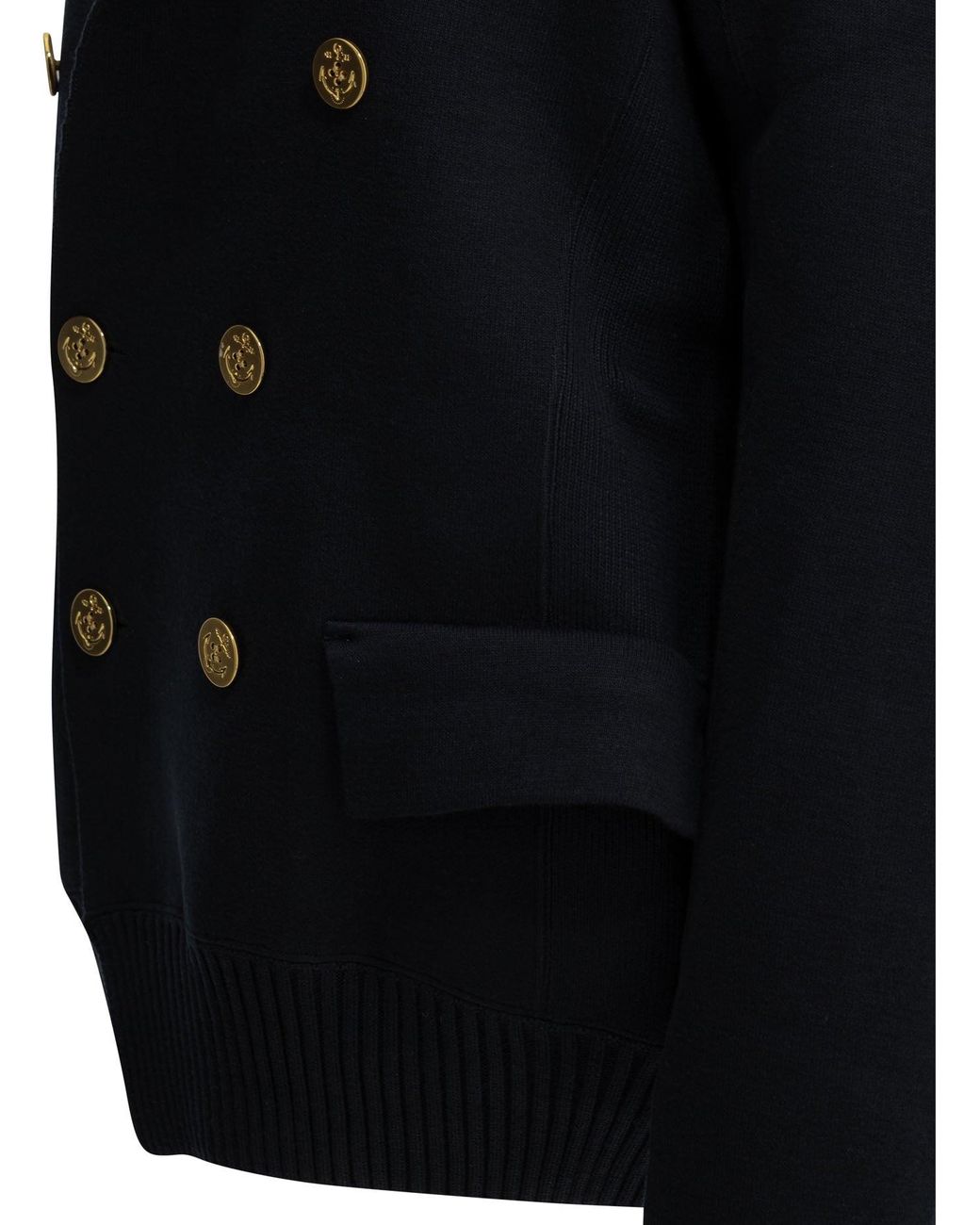 Sacai Blue Double-Breasted Blazer