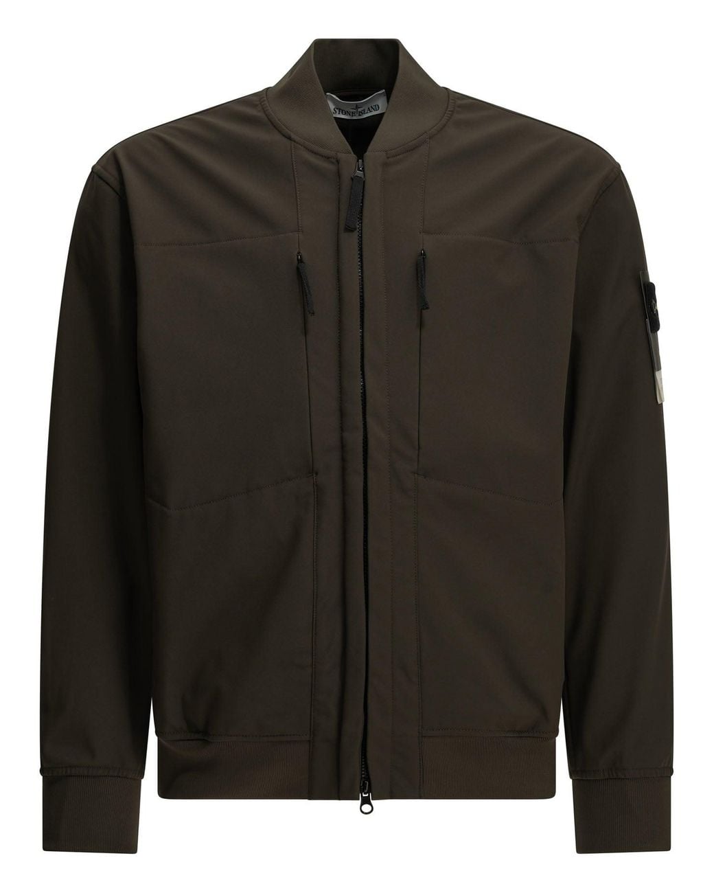 Stone Island Black "Soft Shell" Bomber Jacket for men