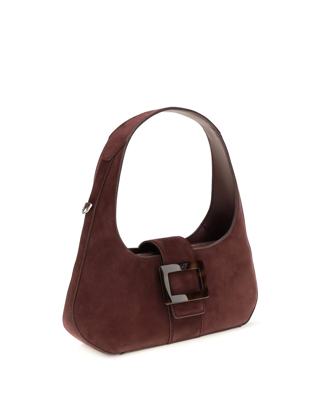 Roger Vivier Purple Mini Belle Vivier Turtle Hobo Shoulder Bag