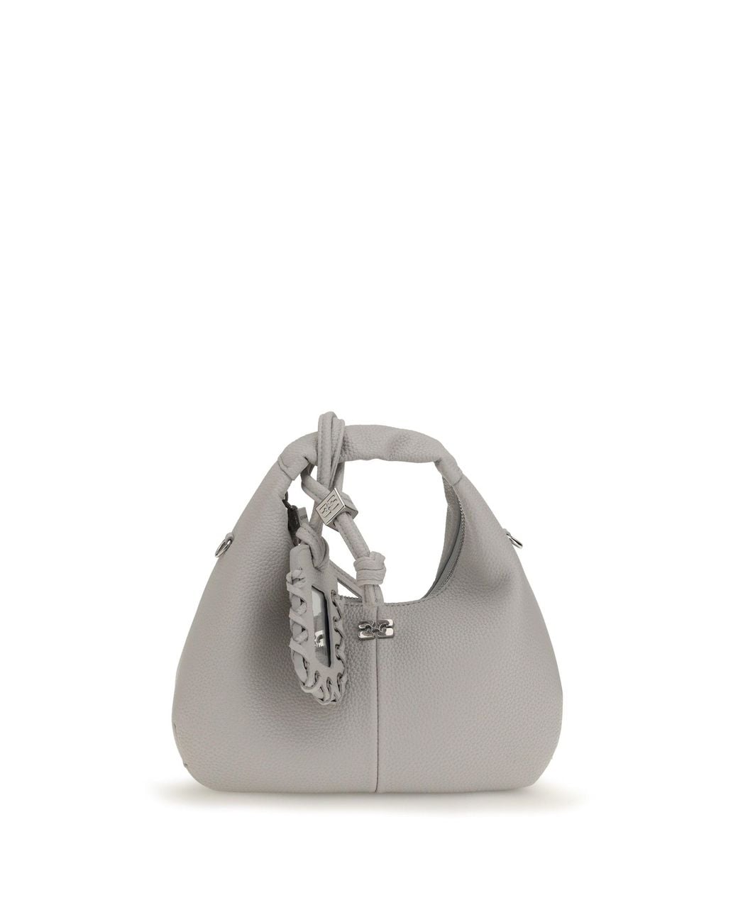 Ganni White Mini Hobo Crossbody Bag