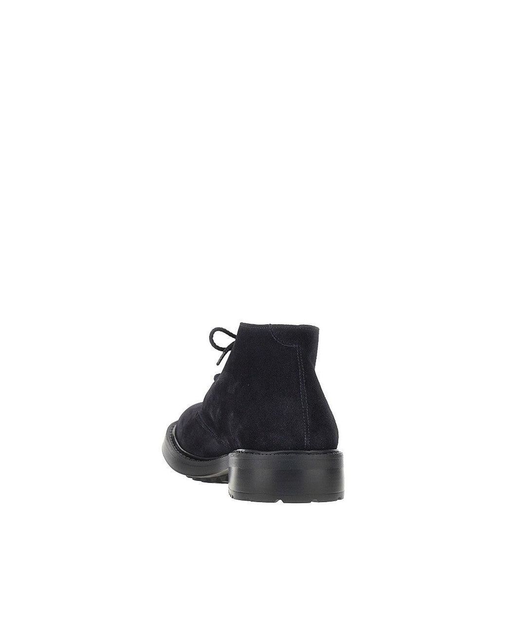 JUAN LACARCEL BY CALCE Blue Suede Leather Chukka Boots for men