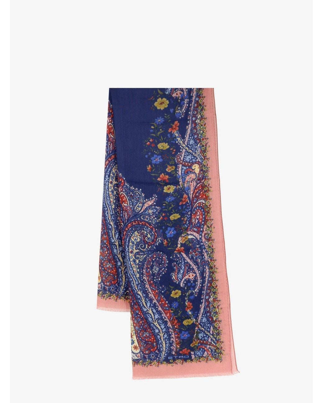 Etro Blue Cashmere Scarf