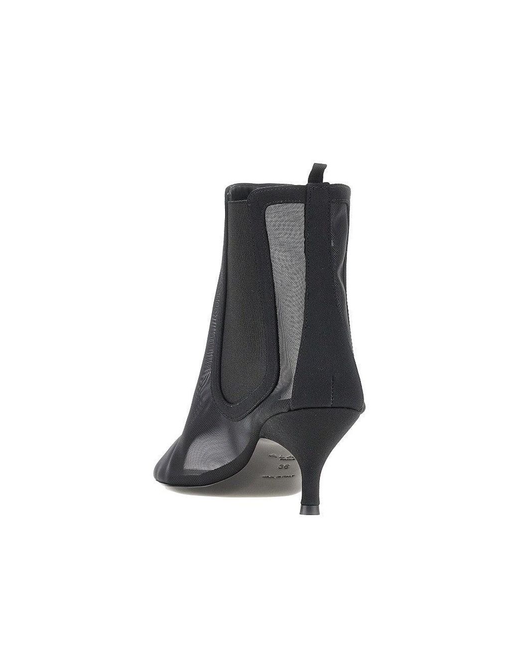 Alaïa Black Mesh Chelsea Boots