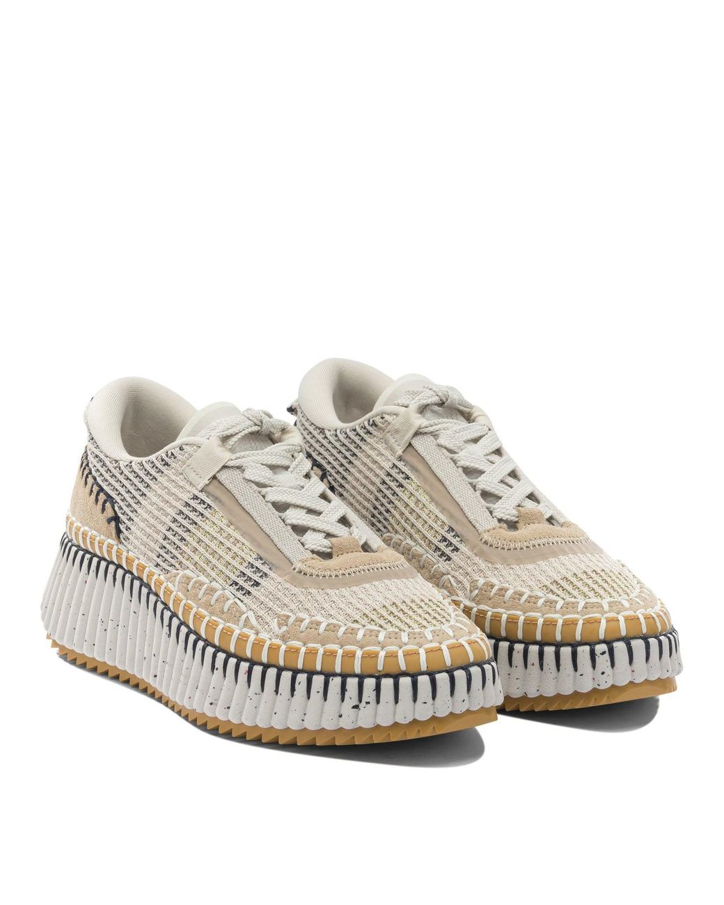 Chloé White "Nama" Sneakers