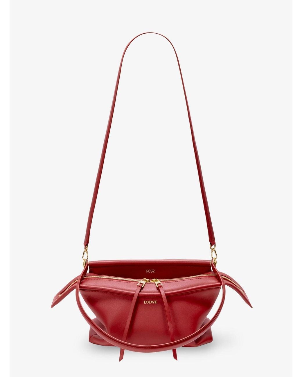 Loewe Red Whisker Small Leather Handbag