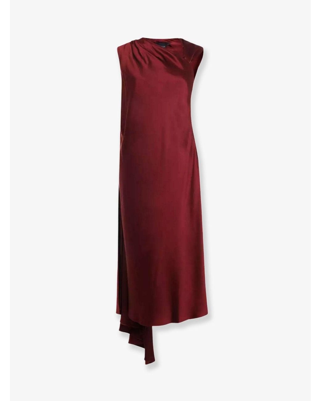 Max Mara Red Edolo Silk Dress