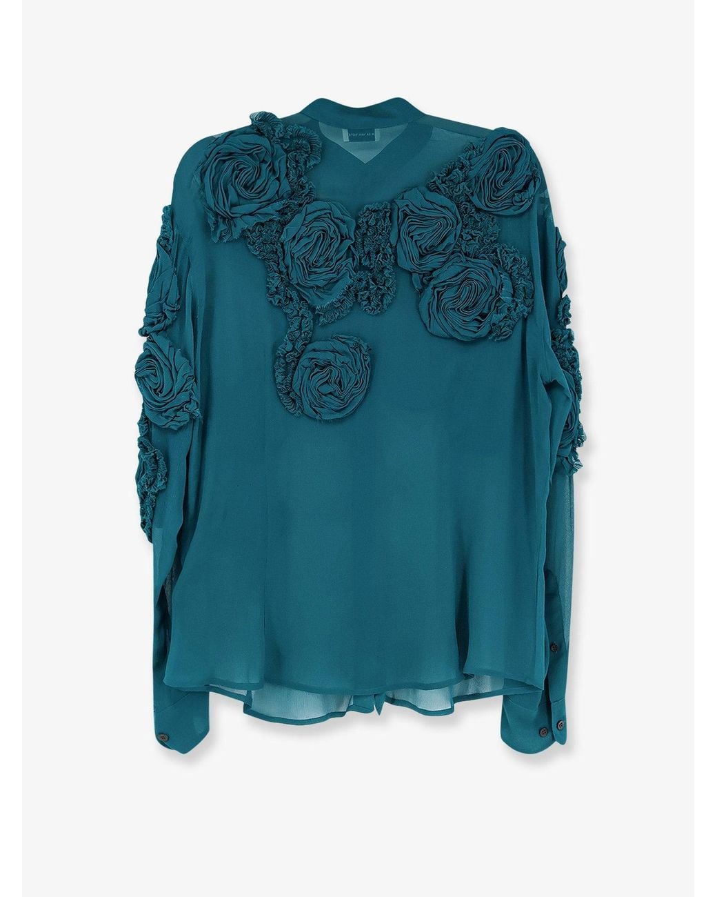 Dries Van Noten Blue Chowsa Viscose Shirt