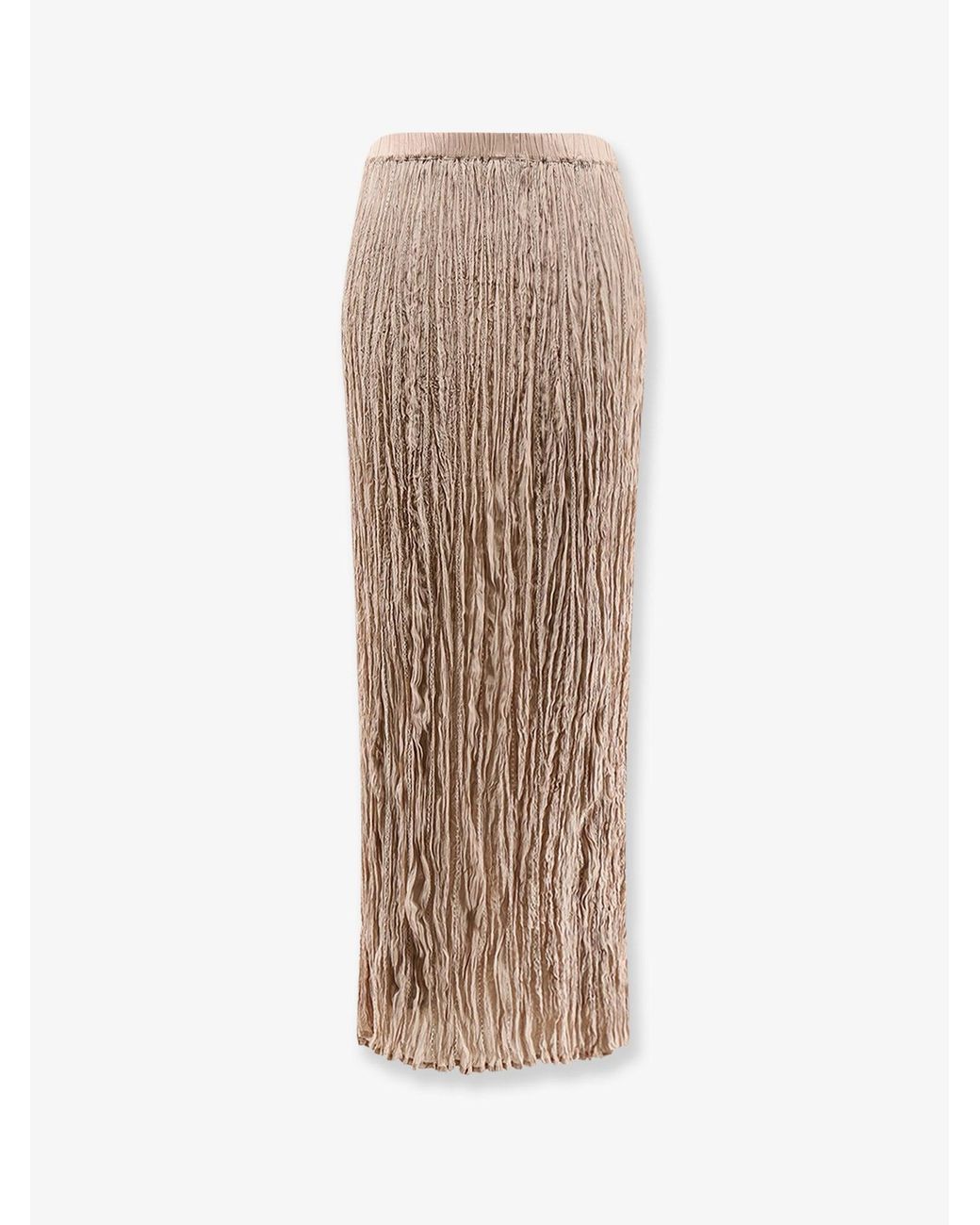 Alysi Natural Skirt Wrinkled Viscose