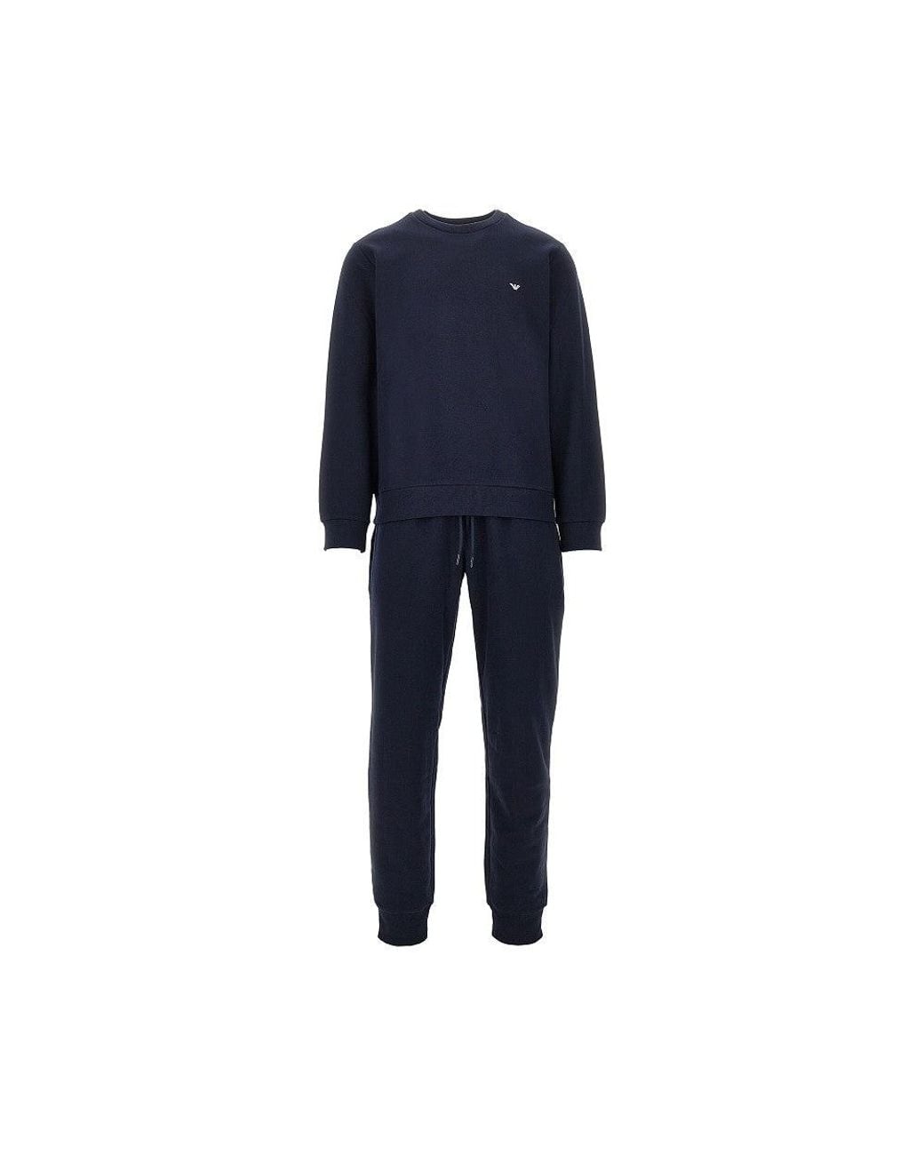EA BODYWEAR Blue Cotton-Blend Loungewear Set for men