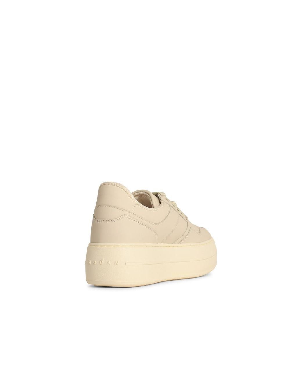Hogan Natural 'H670' Ivory Leather Sneakers