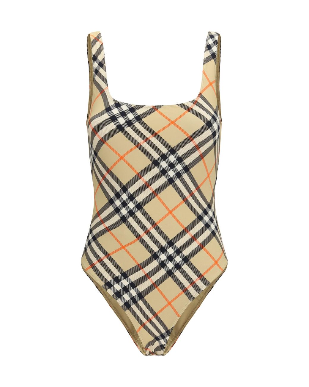 Burberry White Check Swimsuit