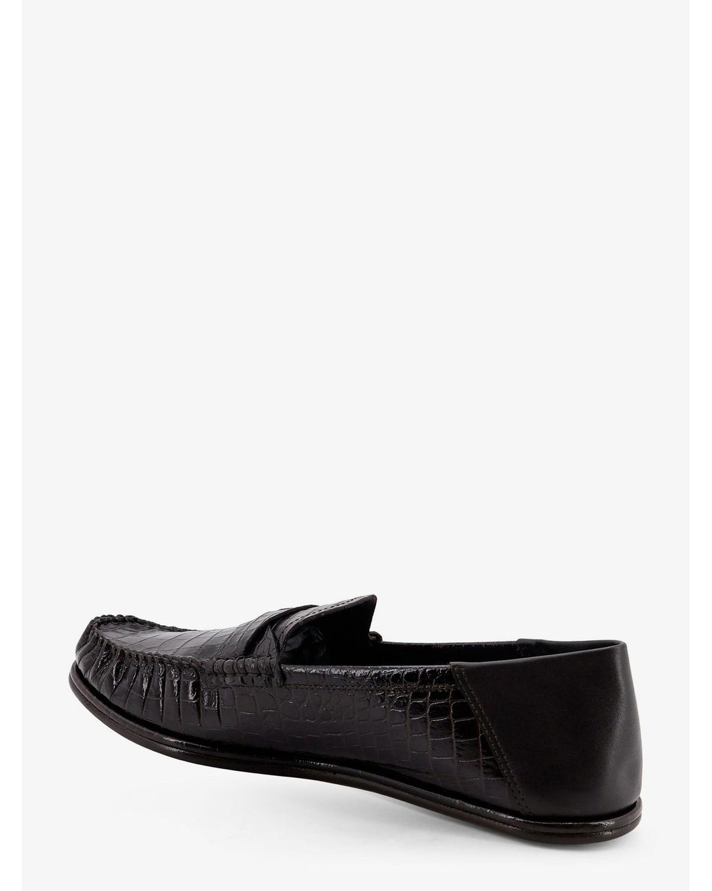 Tom Ford White Crocodile-Print Leather Loafers for men