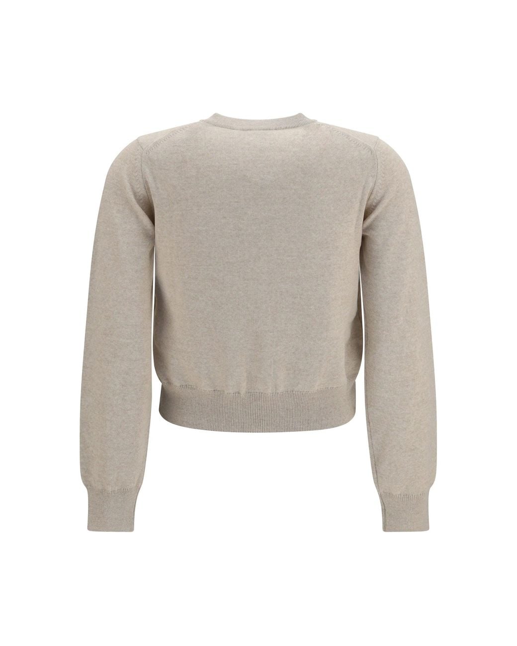 Maison Kitsuné White Baby Fox Cardigan Light Melange