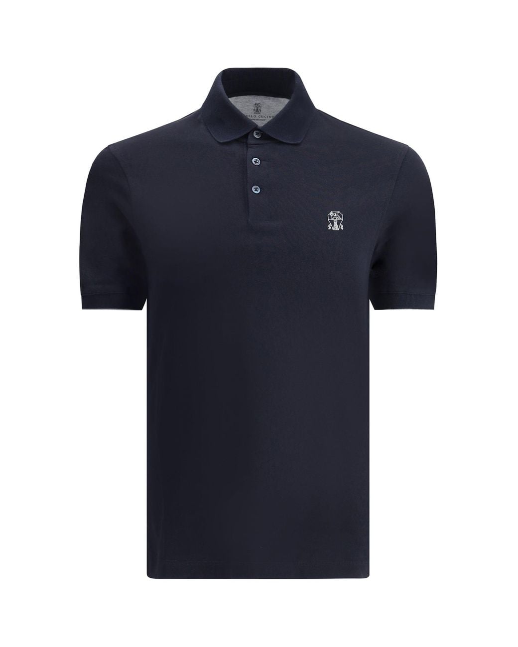 Brunello Cucinelli Blue Cotton Polo Shirt for men