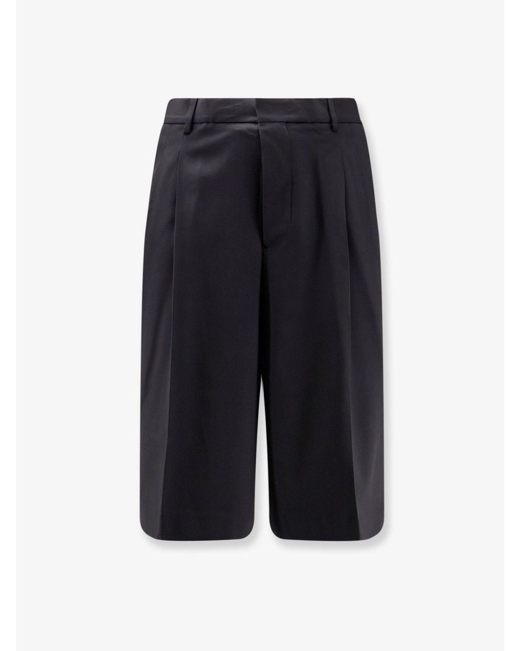 AMI Blue Virgin Wool Shorts for men