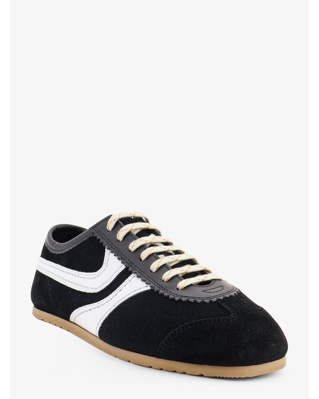 Dries Van Noten White Low-Top Suede Sneakers