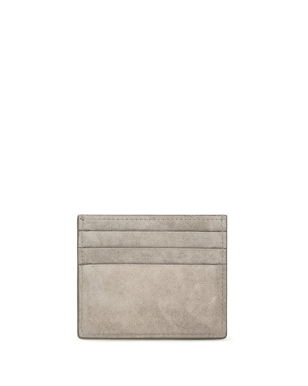 Brunello Cucinelli White Suede Card Holder