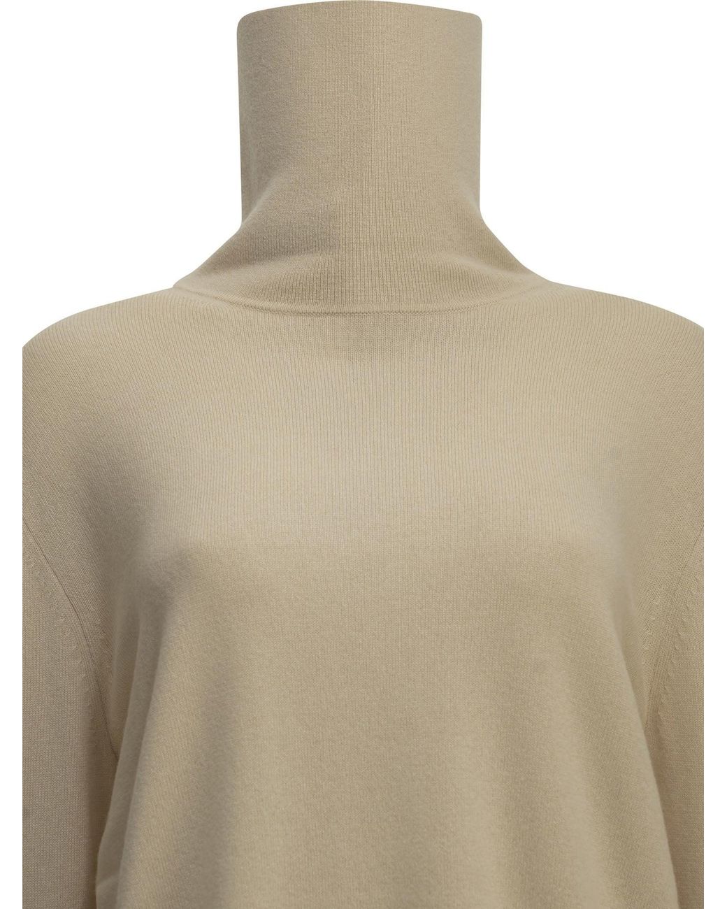 Max Mara Natural Wool And Cashmere Turtleneck Sweater