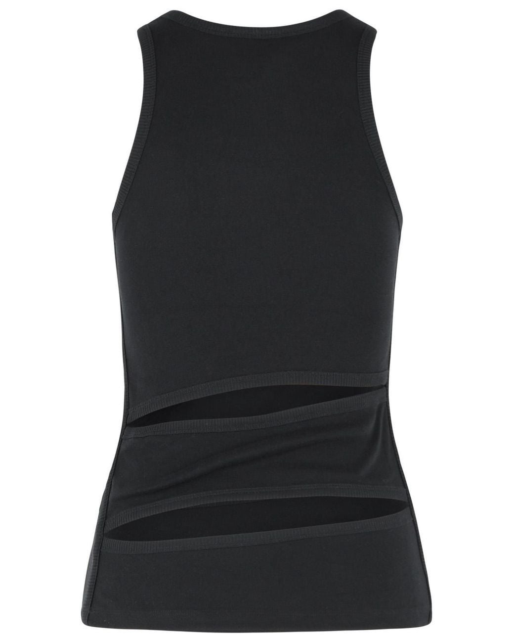 Coperni Black 'Spirale' Cotton Tank Top