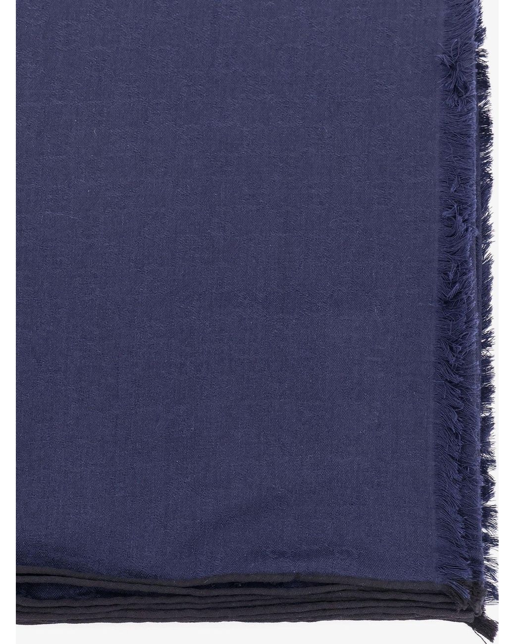 Gucci Blue Wool And Silk Scarf for men