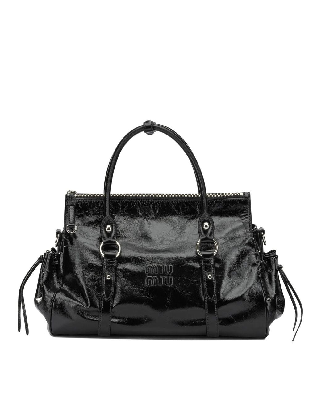 Miu Miu Black Medium Logo Clutch Bag