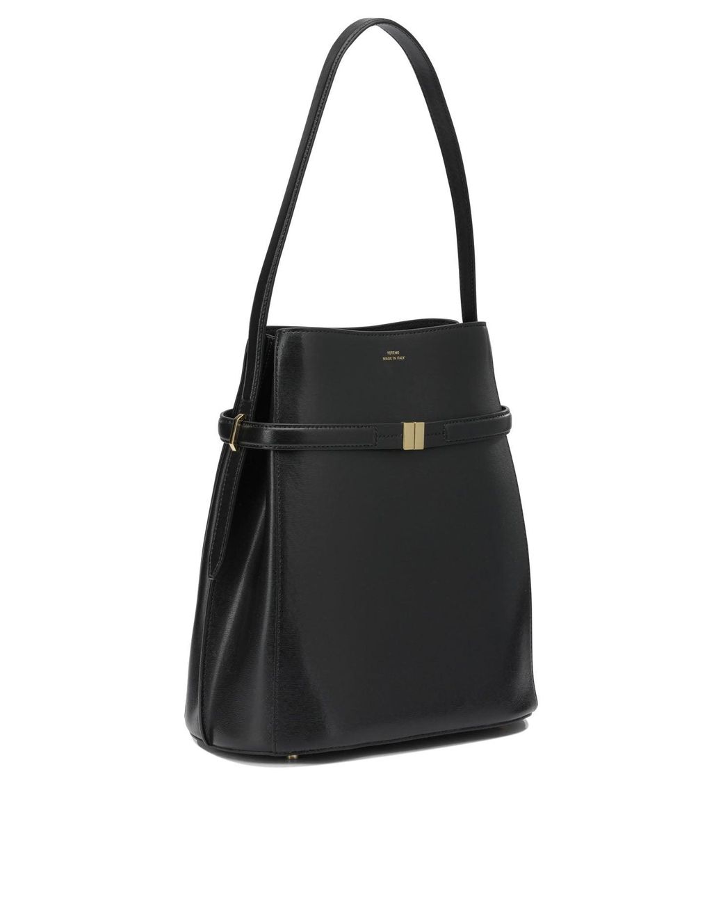 Totême Black Small Leather Shoulder Bag