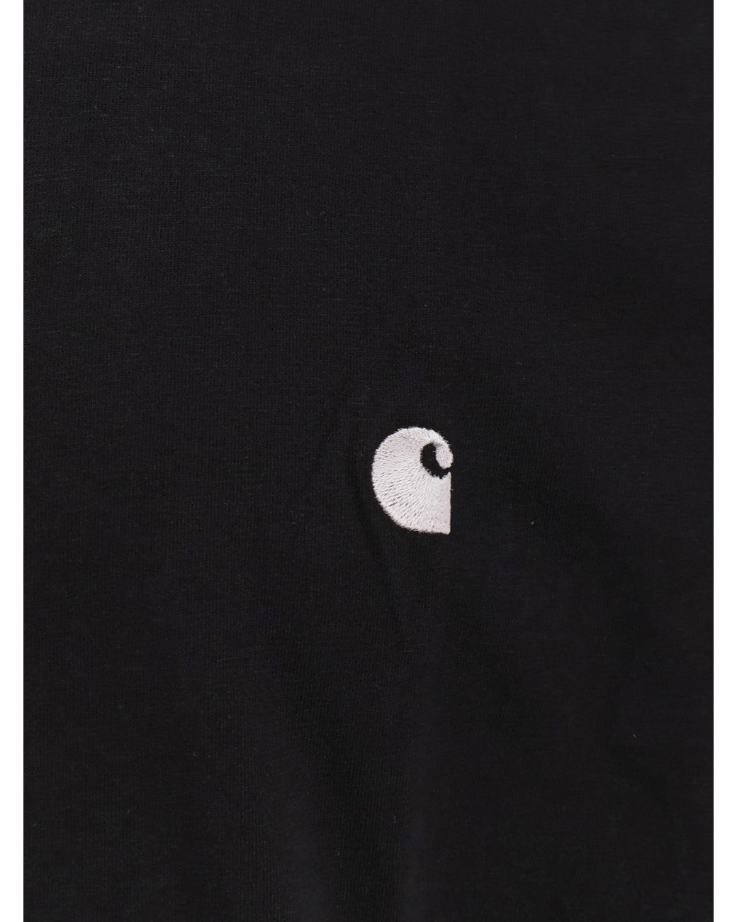 Carhartt Black Madison Organic Cotton T-Shirt With Logo for men
