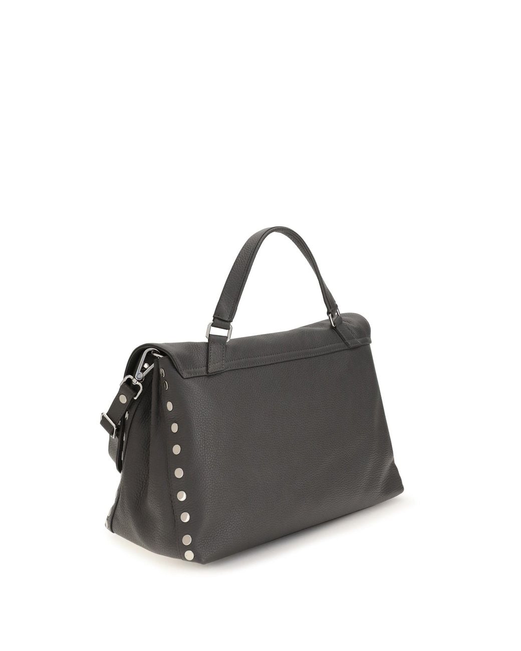 Zanellato Gray Medium Postina Daily Handbag Vulcano