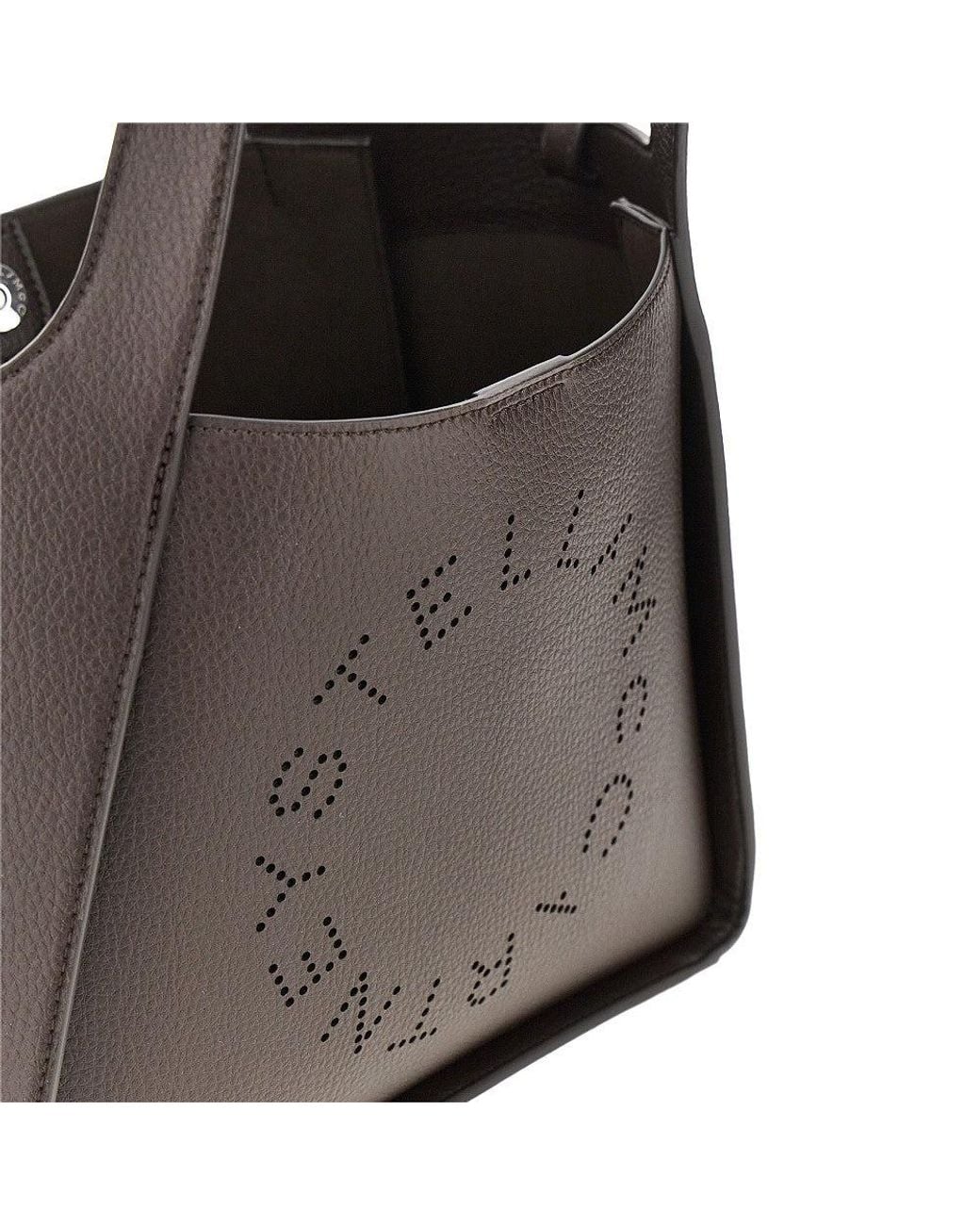 Stella McCartney Black Grained Vegan Leather 'Stella Logo' Bag