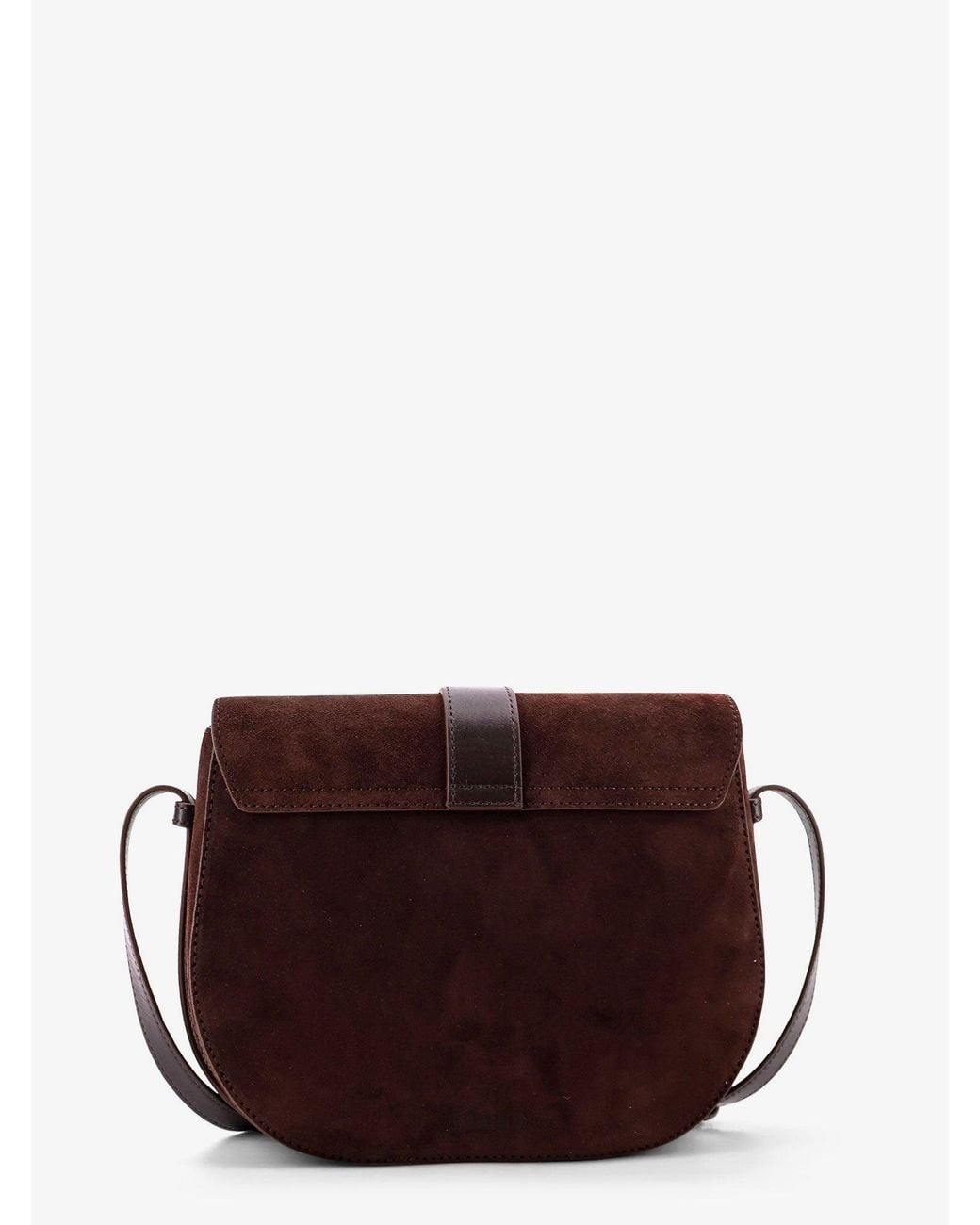 Staud Purple Bella Saddle Suede Crossbody Bag