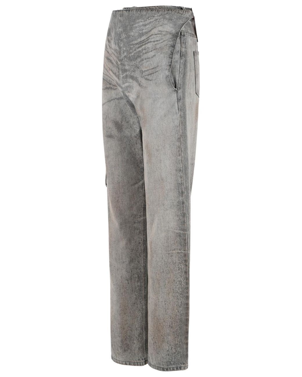 DIESEL Gray 'D-Thalira' Cotton Blend Jeans