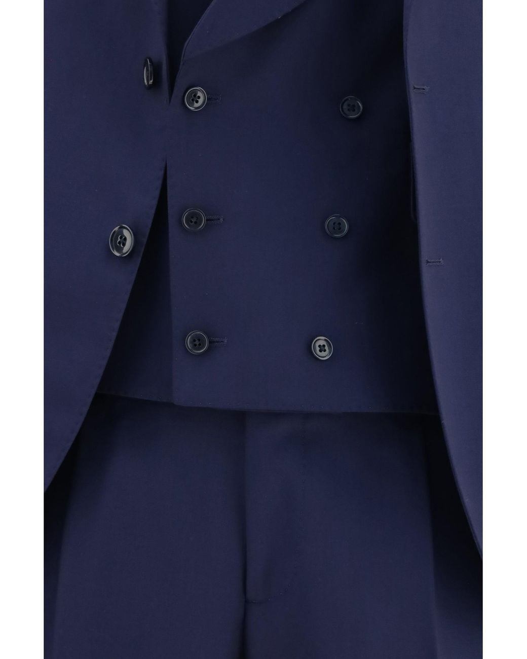 Lardini Blue Wool Suit Double-Breasted Jacket Vest for men