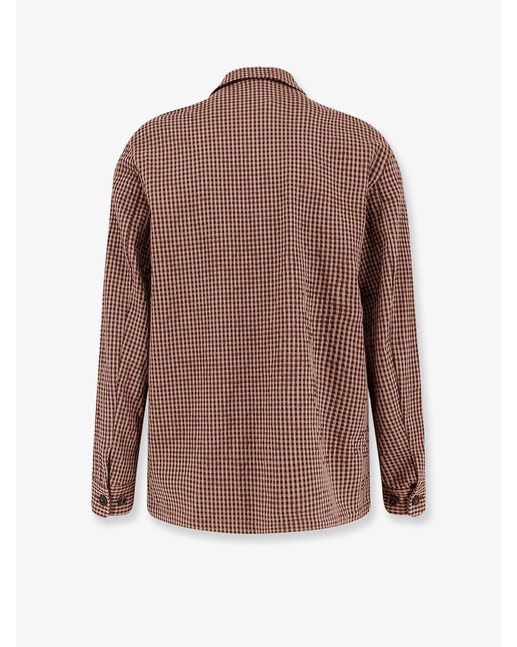 Hevò Brown Cotton Blend Shirt/Jacket for men