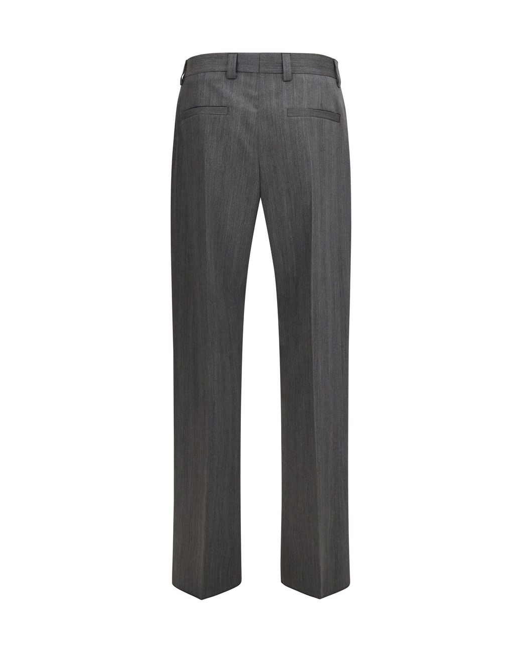 Valentino Gray Straight-Leg Wool Pants for men