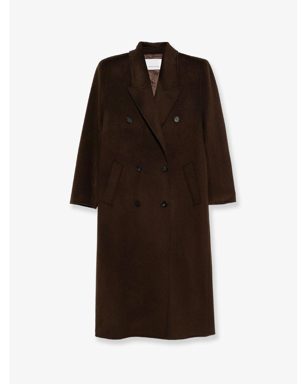 Frankie Shop Brown Gaia Wool Blend Coat Dark