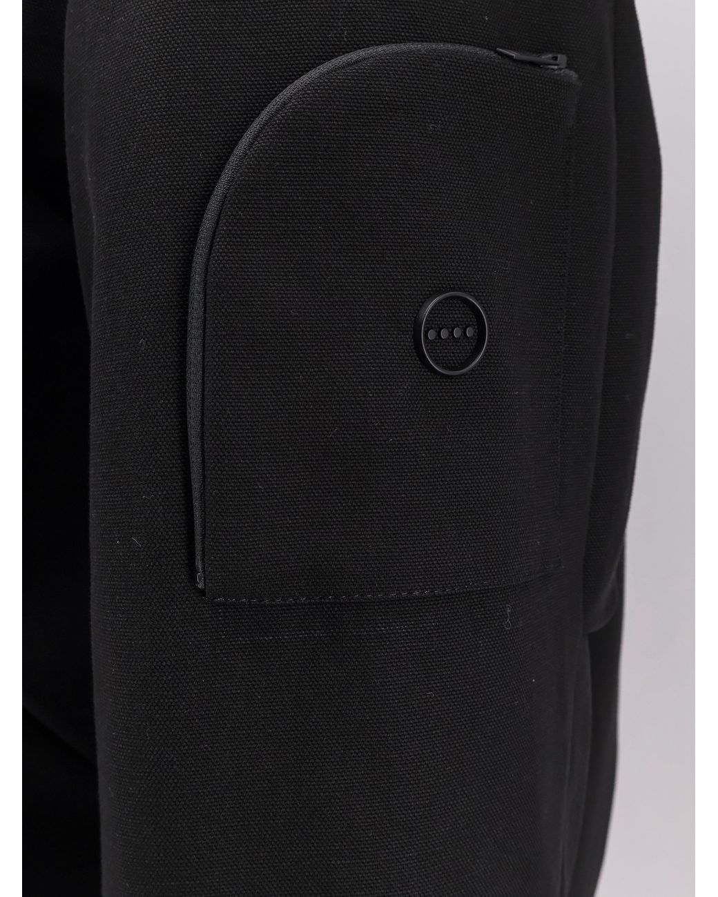 Hevò Black Castro Cotton Bomber Jacket for men
