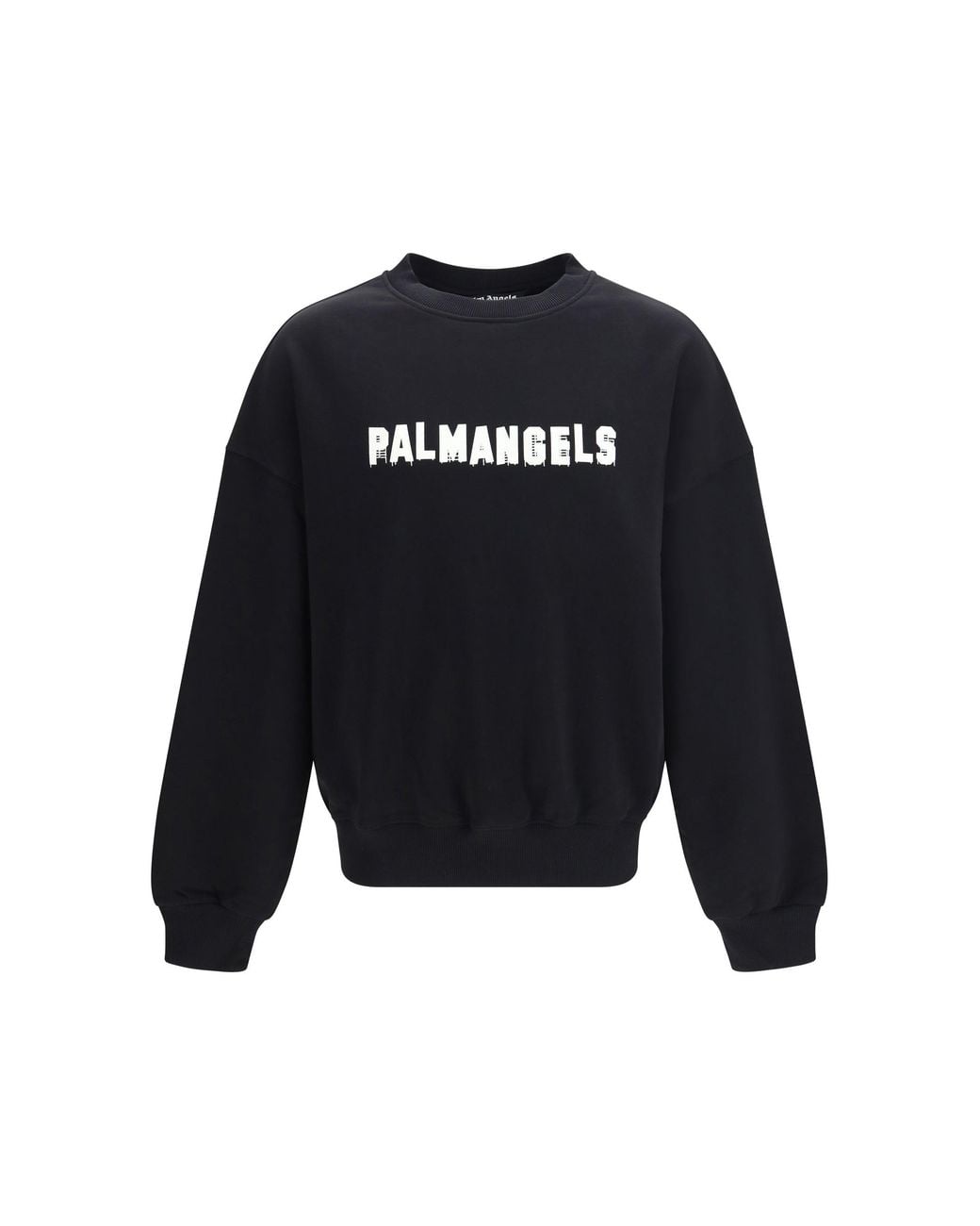 Palm Angels Blue Palm Hills Logo Crewneck Sweatshirt for men