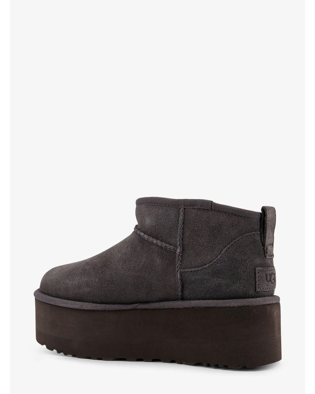 Ugg Gray Ultra Mini Classic - Boots With Plateau