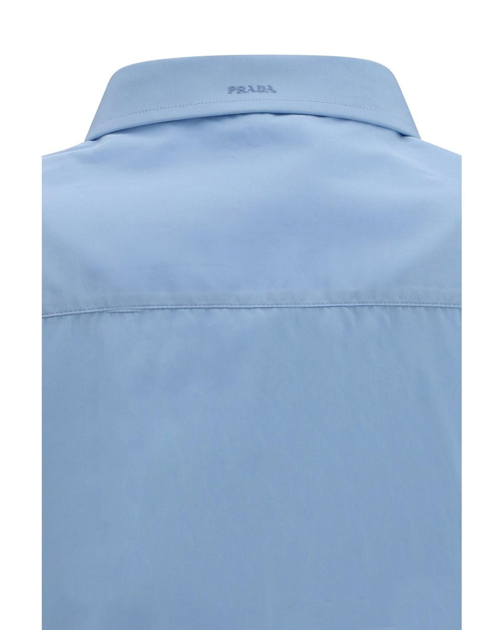 Prada Blue Cotton Poplin Shirt Cielo